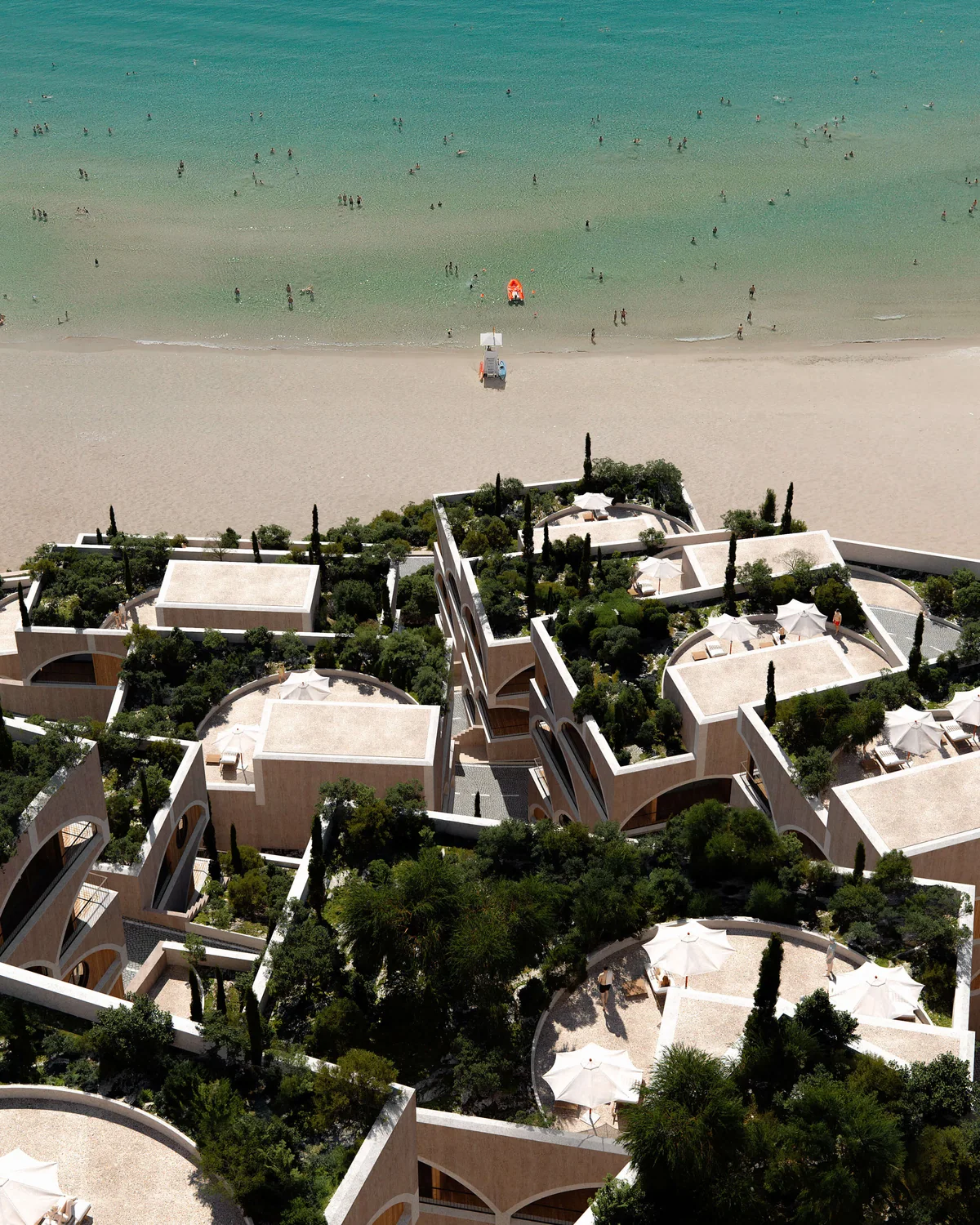 Veranda’s roof gardens above the beach, in the visualisation by MIR